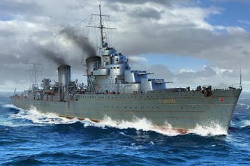 TRUMPETER 05357 RUSSIAN DESTROYER TASZKIENT 1942 1/350, Hobby en Vrije tijd, Nieuw