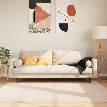 vidaXL Vloerkleedloper MARSA Crèmekleurig 120 x 170 cm, Verzenden, Nieuw, Crème