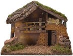 Kerststal Naturel met schors en mos 30x17x21 cm per stuk, Ophalen of Verzenden, Nieuw
