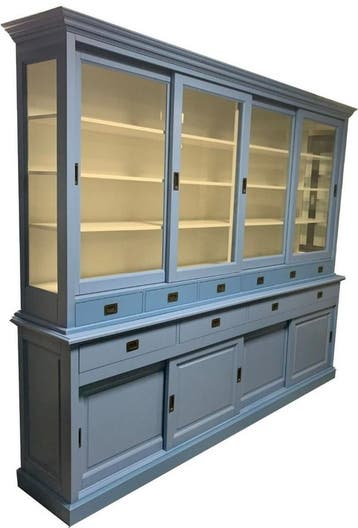 Buffetkast oud blauw Blaricum 265cm, Ophalen of Verzenden, Nieuw