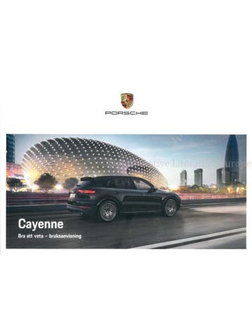 2021 PORSCHE CAYENNE INSTRUCTIEBOEKJE ZWEEDS, Auto diversen, Handleidingen en Instructieboekjes
