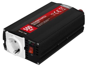 Omvormer Auto - 12 Volt naar 230 Volt - 500 Watt - Zwart, Ophalen of Verzenden, Nieuw