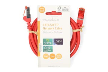 Nedis Netwerkkabel S/FTP CAT6 kabel - 1 meter (Rood), Ophalen of Verzenden, Nieuw