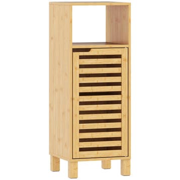 Badkamerkast, Open Rek, Kast, Bamboehout, Lamellendeur, Lich, Verzenden, Nieuw