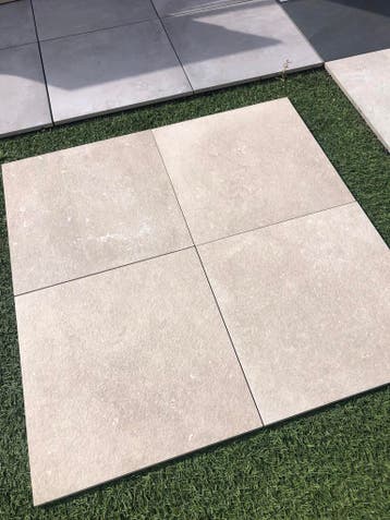 keramische terrastegels 60x60x2 cm liche kleuren actie, Nieuw, Keramiek, 10 m² of meer, Terrastegels