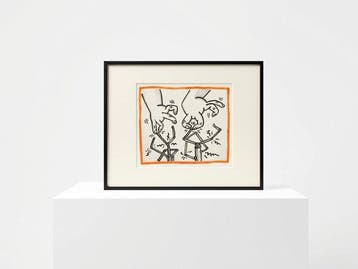 Keith Haring (1958-1990) - The stab in the world, Antiek en Kunst