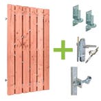 Tuinpoort Douglas 100x195cm met IJzeren Frame en Inbouwslot, Verzenden, Nieuw, Hout