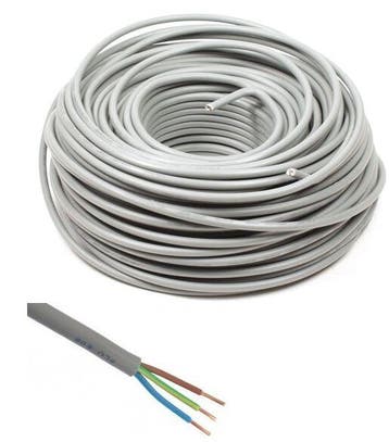 XMVK Stroomkabel rond 3x2.5mm² (100 meter), Doe-het-zelf en Verbouw, Elektra en Kabels, Verzenden, Nieuw