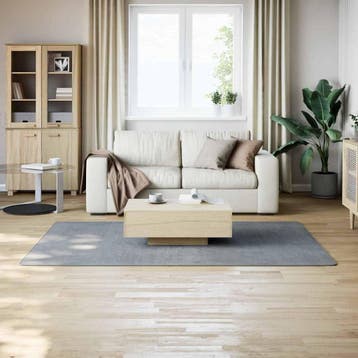 vidaXL Vloerkleed wasbaar korte pool anti-slip 160x230 cm, Verzenden, Nieuw, Grijs