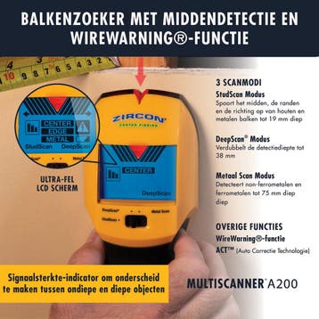 Veiling - Zircon StudSensor A150 - Wandscanner en Midden-/Ra, Doe-het-zelf en Verbouw, Gebruikt
