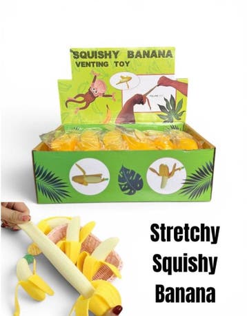 Squishy Stretchy Banana | TB Fun - Hobby Artikelen, Verzenden, Nieuw