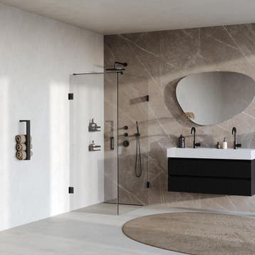 Brauer Void - Douchecabine met Draaideur - Helder Glas -, Ophalen of Verzenden, Nieuw, Rvs