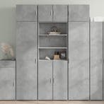 vidaXL buffetkast 70x42,5x185 cm bewerkt hout betongrijs, Minder dan 50 cm, Verzenden, Nieuw, Minder dan 100 cm