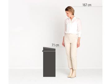 Brabantia Touch Bin - Prullenbak - 30 liter - Matt Steel, Verzenden, Zo goed als nieuw