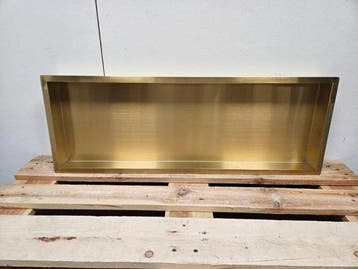 Inbouwnis Salo 30 x 90 x 10 cm geborsteld messing / goud, Ophalen of Verzenden, Nieuw, Bad