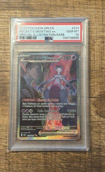 Pokémon - 1 Graded card - Mewtwo 231 Secret rare - PSA 10 -, Nieuw