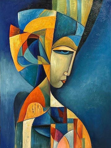 Nguyen Robert - Âme bleue 80 60 cm