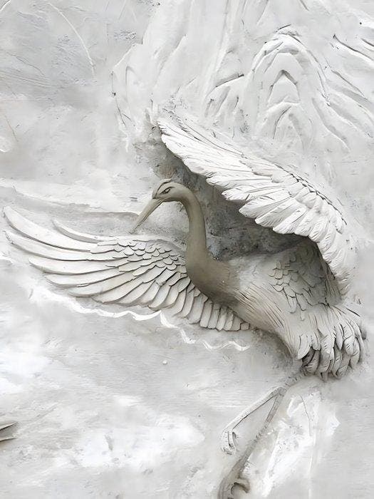 daveY - Flight of the Heron, Antiek en Kunst, Kunst | Designobjecten