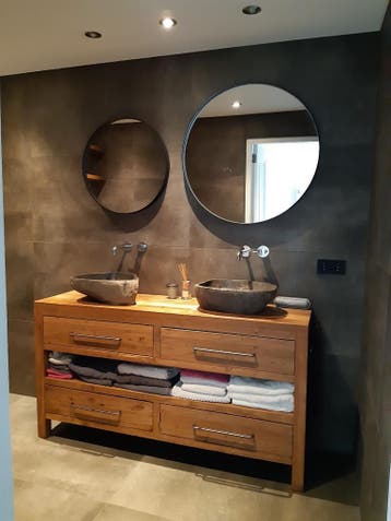 Badkamermeubel | Gerecycled teakhout | uit voorraad |, Huis en Inrichting, Badkamer | Complete badkamers, Ophalen of Verzenden