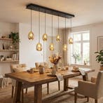 High light | Hanglamp | Amber | Golden Egg | 8 lichts, Huis en Inrichting, Lampen | Hanglampen, Nieuw, Ophalen of Verzenden, Glas