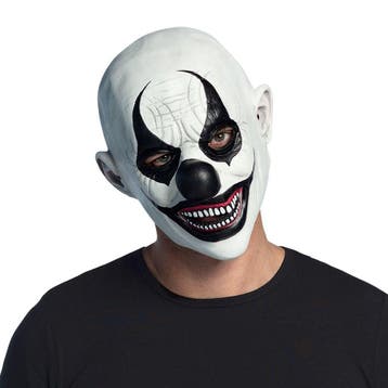 Latex hoofdmasker Evil clown, Verzenden, Nieuw, Feestartikel