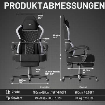 Ergonomische Bureaustoel - Office Chair - Gamestoel - Volwas, Huis en Inrichting, Verzenden, Zo goed als nieuw