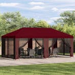 vidaXL Paviljoen met zijwanden 6 x 3 m Bordeauxrood, Tuin en Terras, Verzenden, Nieuw
