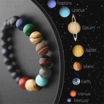 Unieke Natuursteen Armband: Acht Planeten & Galaxy Design -, Verzenden, Nieuw