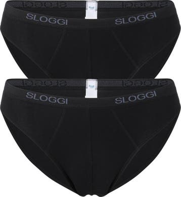 sloggi men Basic Heren Mini slip - L - 2pack - Zwart, Verzenden