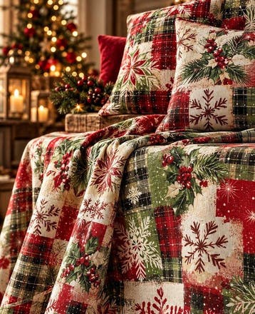 Kerstmis van de Auteur - Textiel - 250 cm - 280 cm, Nieuw
