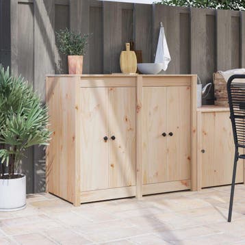 vidaXL Keukendeur MEPPEL 2 st Crème 50 x 9 x 82 cm Massief, Verzenden, Nieuw