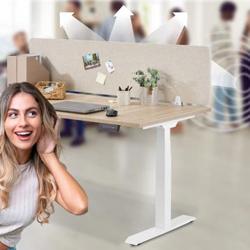 Bureauscheidingswand Noisy met afgeronde hoeken, Huis en Inrichting, Verzenden, Nieuw