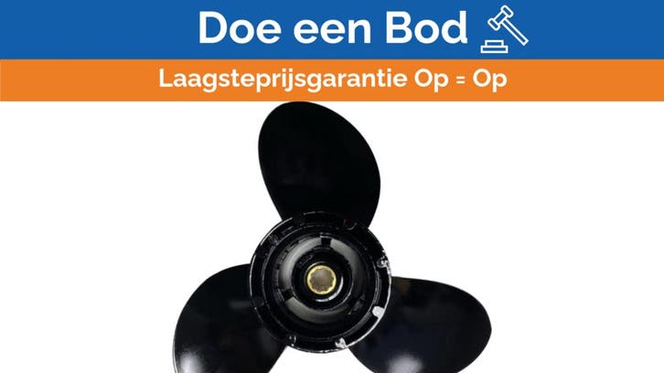 Bieden: Suzuki aluminium 3-blade propeller 10-1/4 x 13 - 58, Watersport en Boten, Overige Watersport en Boten, Nieuw, Ophalen of Verzenden