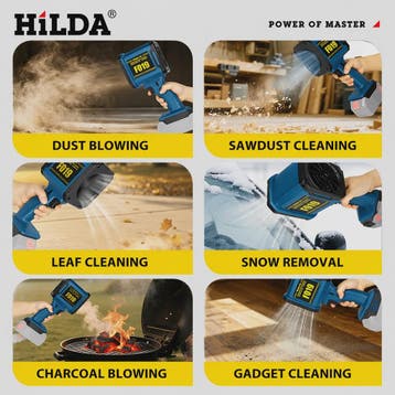 HILDA F019 Krachtige Snoerloze Luchtblazer - 1000W Turbo Ven, Verzenden, Nieuw