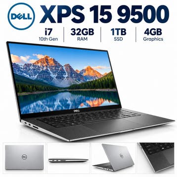 Dell XPS 15 9500 – i7-10 gen | 32GB | 1TB SSD | 4GB Graphics, Computers en Software, Met videokaart, I7-10th gen, Zo goed als nieuw