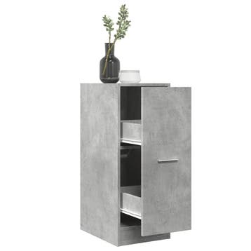 vidaXL Apothekerskast 30x41x77,5 cm bewerkt hout betongrijs, Huis en Inrichting, Verzenden, Nieuw