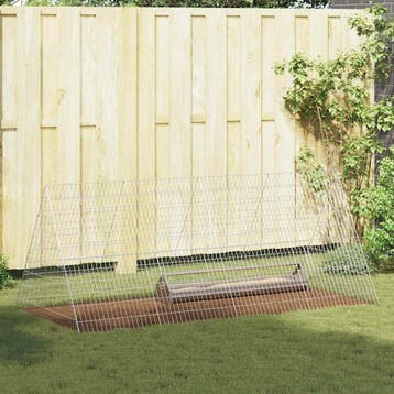 vidaXL Kippenhok zilver 215 x 100 x 85 cm Gegalvaniseerd, Dieren en Toebehoren, Verzenden, Nieuw