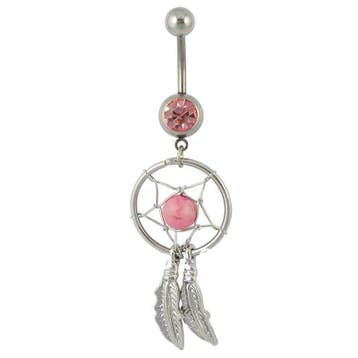 Fako Bijoux - Navelpiercing - Dreamcatcher - Roze, Verzenden, Nieuw