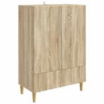vidaXL Dressoir met lade Sonoma Eiken 66 x 34,5 x 95 cm, Verzenden, Nieuw, Overige houtsoorten, Minder dan 50 cm