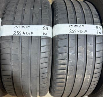 2x 255-45-18 Michelin Zomer 2x 5.5mm €60 Per Band 255 45 18, Ophalen, 18 inch, Gebruikt, 255 mm