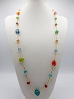 24 karaat - Murano-glas, Geel goud - Halsketting - 24 kt, Antiek en Kunst