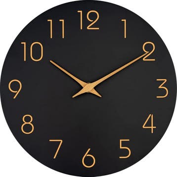 Tyme Wandklok Houten wijzers - 20cm Klok modern - Analoog -, Ophalen of Verzenden, Zo goed als nieuw