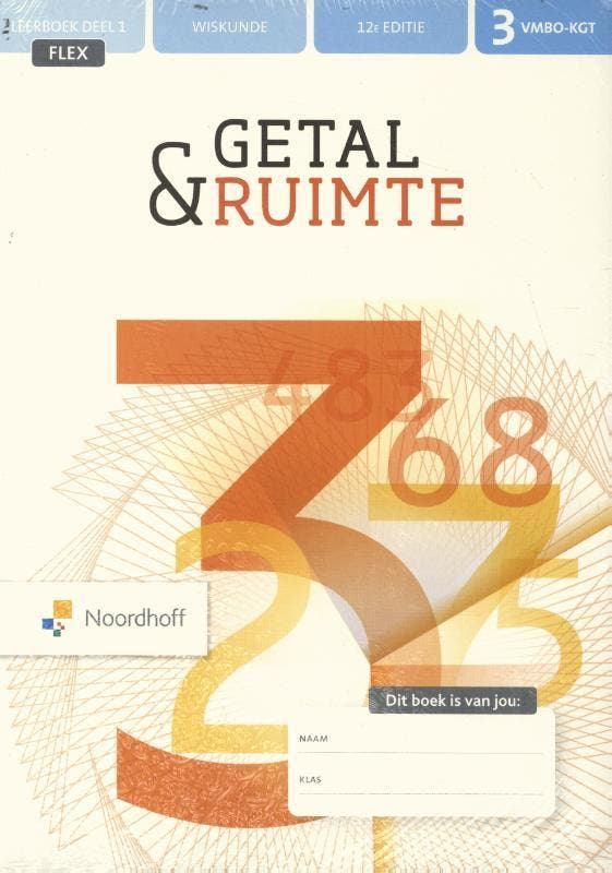 Getal amp Ruimte 12e ed vmbo kgt 3 FLEX leerbo 9789001292850, Boeken, Studieboeken en Cursussen, Zo goed als nieuw, Verzenden