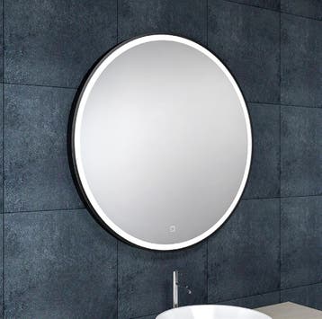 Maro spiegel 800mm rond + Led matzwart, Verzenden, Nieuw