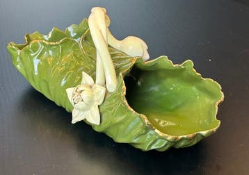 Majolica - Aspergeschep - Keramiek - 1920-1930 - Zeldzaam &