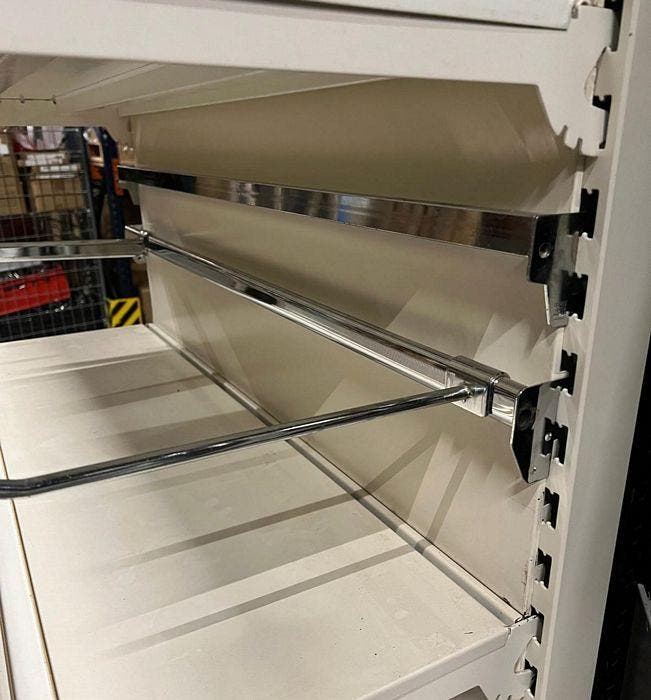 Draagbalk, Kledingstang 100cm, hoekig, chroom, Zakelijke goederen, Kantoor en Winkelinrichting | Winkel en Inventaris