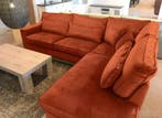 Oudenbosch Loungebank - hoekbanken - Cognac, Nieuw, 150 cm of meer, Stof, 250 tot 300 cm