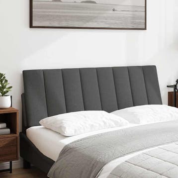 vidaXL Hoofdbordkussen Hanko 140 cm stof donkergrijs, Huis en Inrichting, Verzenden, Nieuw, Grijs, Stof