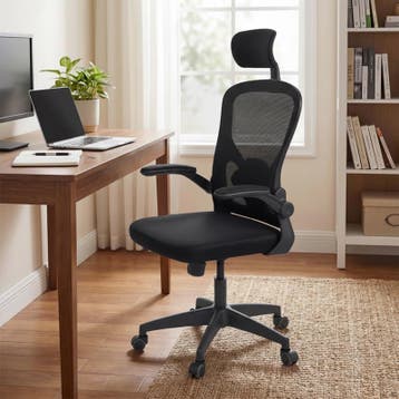 Ergonomische bureaustoel - zwart - Zithoogte 46-56 cm | max., Verzenden, Nieuw, Zwart