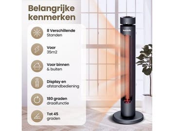 Komodo Fuji - Infrarood Kachel - 2000W - 8 Standen -, Verzenden, Nieuw